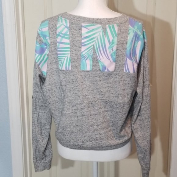 PINK Victoria's Secret Tops - PINK Victoria's Secret, Gray Sweatshirt, Small